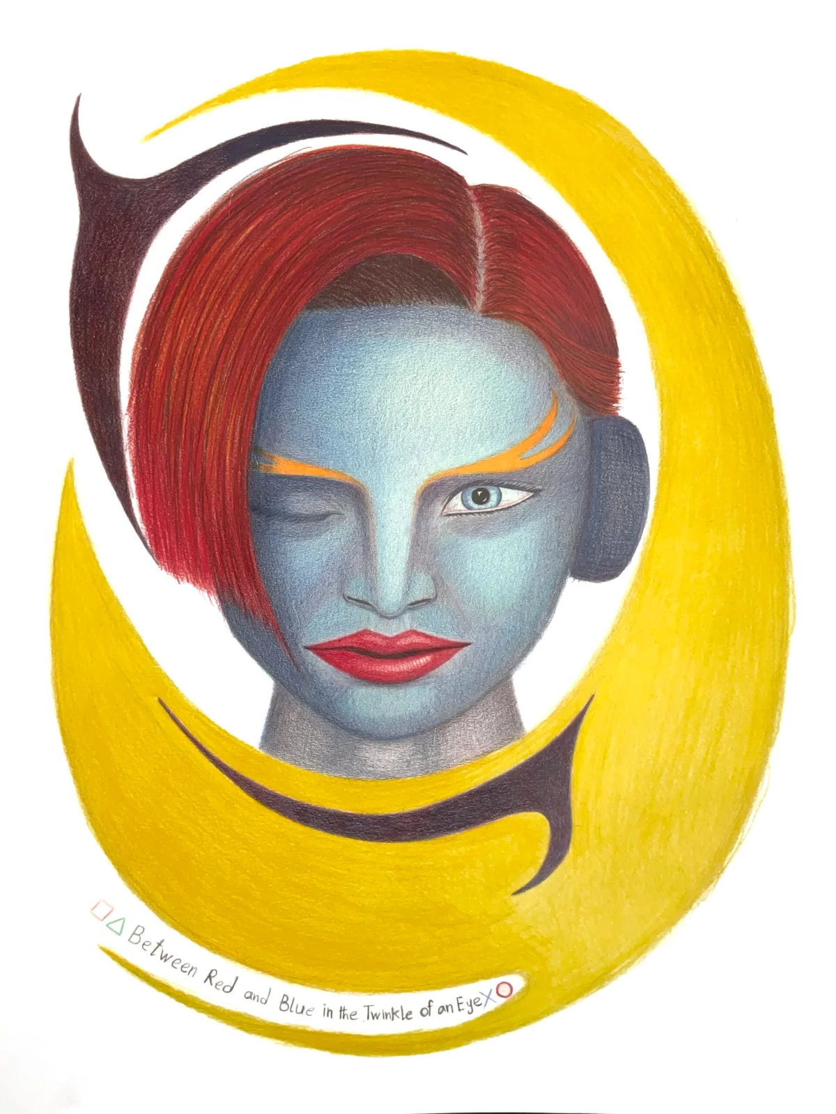 between red and blue in the twinkle of an eye